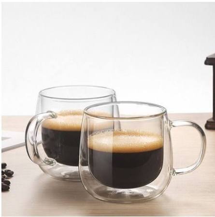 Sip Double-Wall Borosilicate Glass Coffee Cup (300ml)